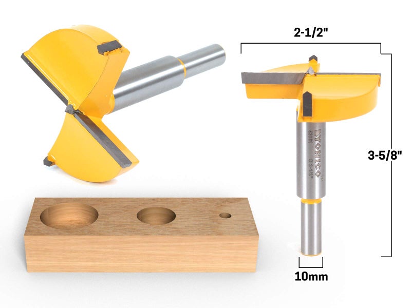 YONICO 43061C 2-1/2-Inch Diameter Carbide Forstner Drill Bit 10mm Shank - Image 2